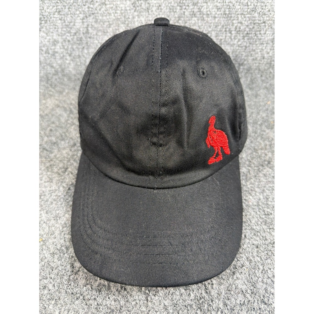 Wild Turkey Bourbon Baseball Hat Mens Black Red Logo Embroidered Strapback Cap